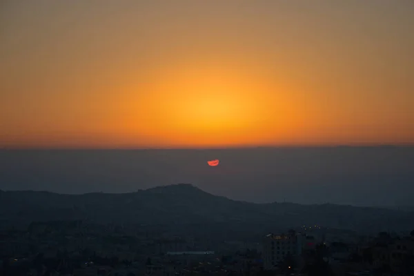 Świt Nad Betlejem Miasto Którym Narodził Się Jezus Chrystus Słońce — Zdjęcie stockowe