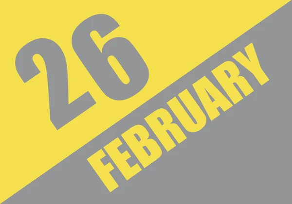 Calendario Colores Moda 2021 Febrero Fondo Letras Ultimate Gray Iluminador —  Fotos de Stock