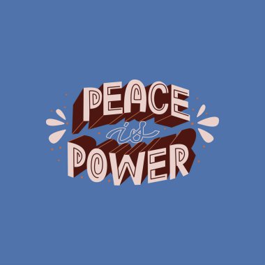 Barış, baskı ve dekorasyon için güç vektör harfleridir.