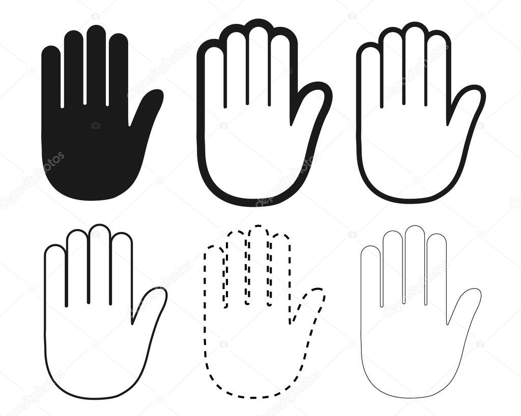Hand icon illustration set / vector