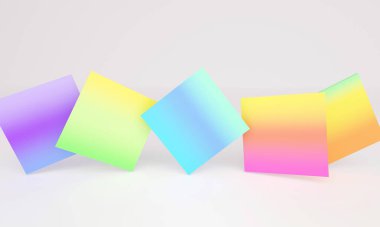 Bir seri kare 3DCG illüstrasyon resmi