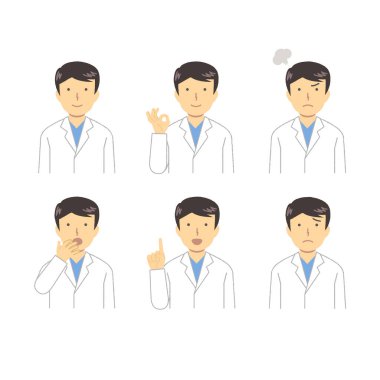 Erkek yüz ifadesi örnekleme seti, koleksiyon