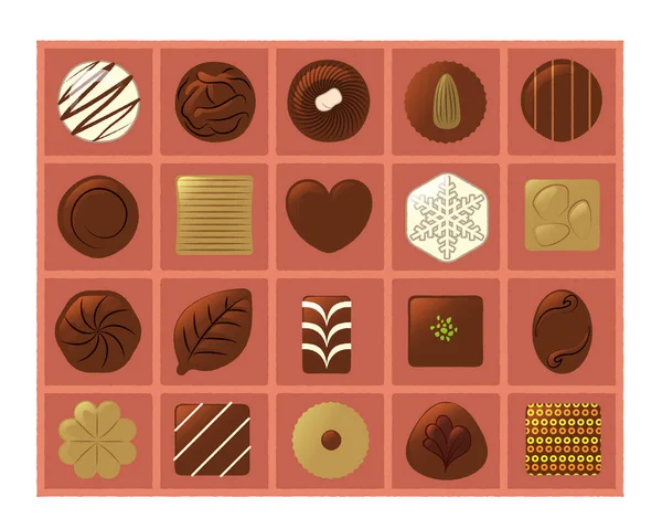 Illustratieset Vector Chocolade — Stockvector