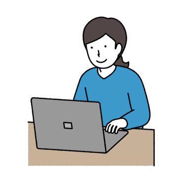 Kişisel bilgisayar kullanan bir kadın