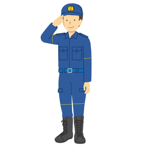 Muž Policista Policejní Dispečink Oblečení — Stockový vektor