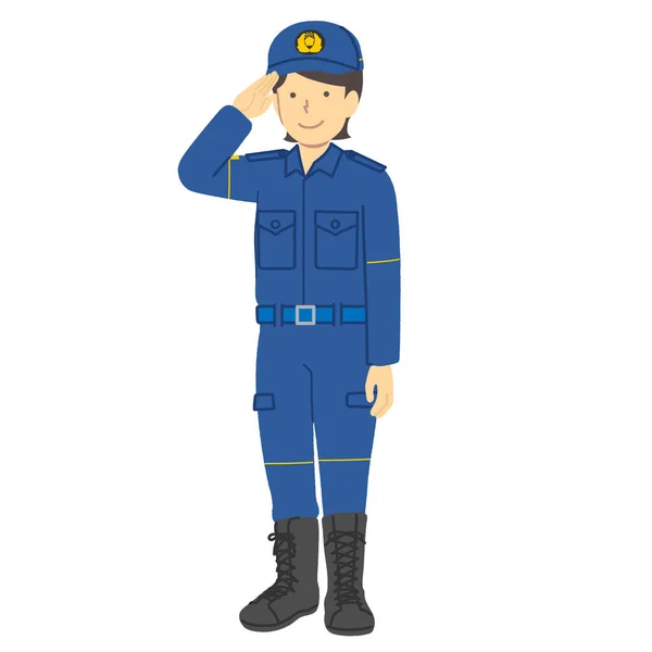 Policistka Policejní Dispečink Oblečení — Stockový vektor
