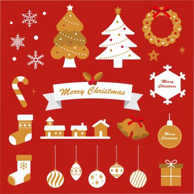 Yılbaşı Dekorasyonu Gösterimi: Vektör