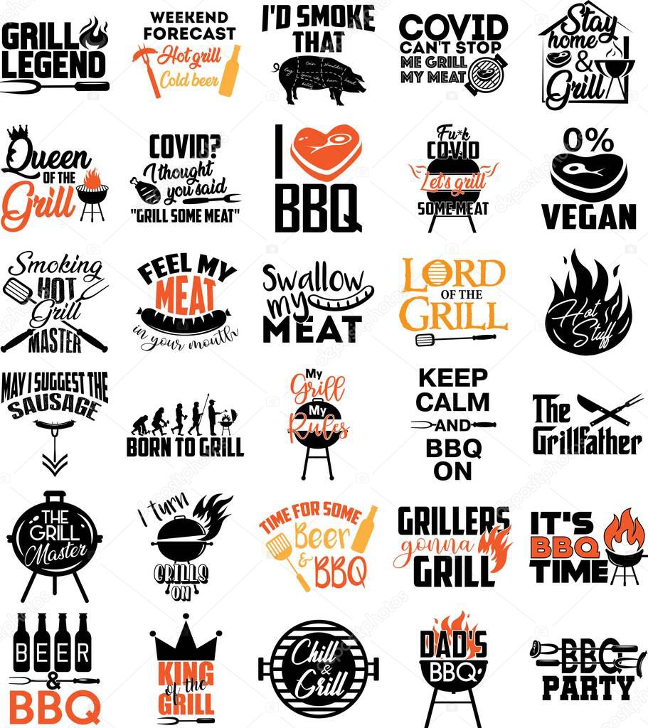 Collection of Grill phrases, slogans or quotes