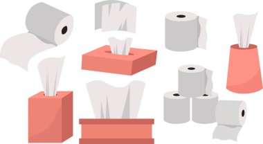 Havlular ve peçeteler ilişkili. Tuvalet kağıdı.