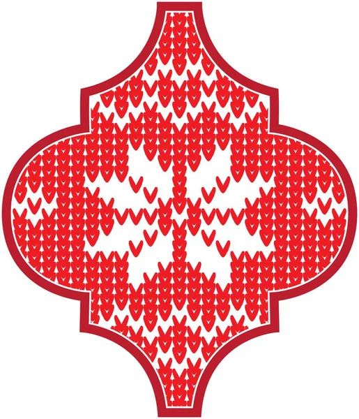 Arabesque Fliesen Weihnachtspullover Ornament. Weihnachts- und Neujahrsgestaltung — Stockvektor