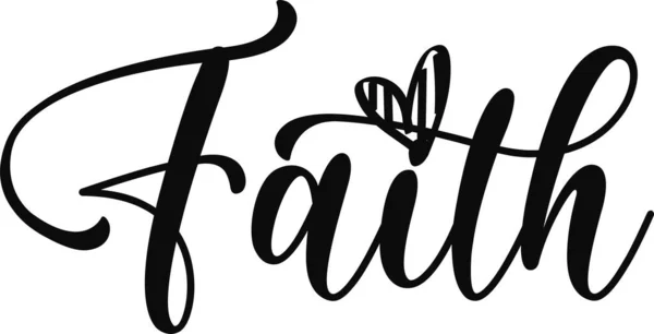 Faith vector citaat op witte achtergrond. Vectorillustratie. — Stockvector