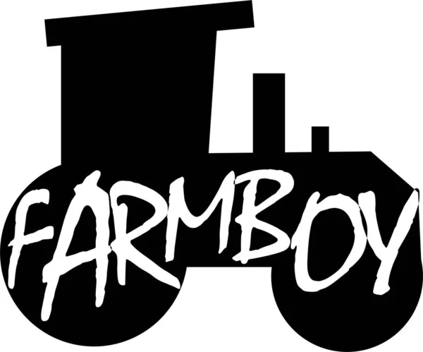 Farmboy op witte achtergrond. Bedrijfsvectorillustratie — Stockvector