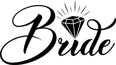 Gelin beyaz arka planda izole edildi. Vektör illüstrasyonu