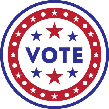 Beyaz arkaplanda oylama izole edildi. Vektör illüstrasyonu