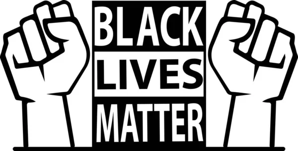 Το Black Lives Matter απομονώθηκε στο λευκό φόντο. Εικονογράφηση διανύσματος — Διανυσματικό Αρχείο