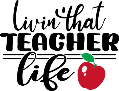 Beyaz arka planda izole edilmiş öğretmen hayatı. Vektör illüstrasyonu