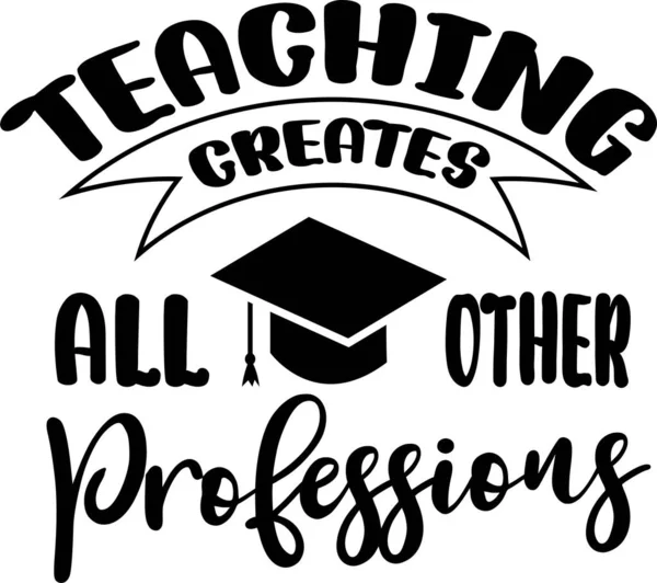 L'enseignement crée tous les autres professionnels isolés sur le fond blanc. Illustration vectorielle — Image vectorielle
