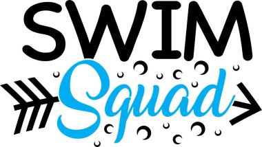 Yüzme takımı beyaz arka planda izole edilmiş. Vektör illüstrasyonu