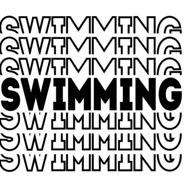 Yüzme beyaz arka planda izole edilmiş. Vektör illüstrasyonu