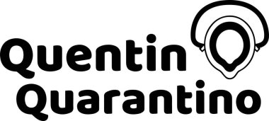 Quentin Quarantino beyaz arka planda. Vektör illüstrasyonu