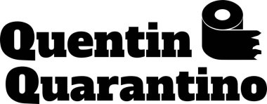 Quentin Quarantino beyaz arka planda. Vektör illüstrasyonu