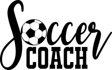 Beyaz arka planda futbol koçu. Vektör illüstrasyonu