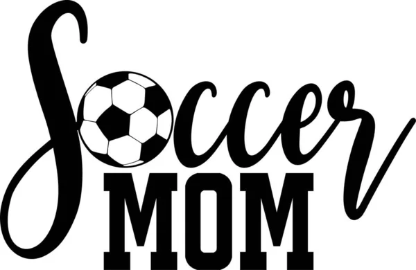 Fútbol mamá en el fondo blanco. Ilustración vectorial — Archivo Imágenes Vectoriales
