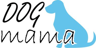 Beyaz arka planda köpek anne. Vektör illüstrasyonu