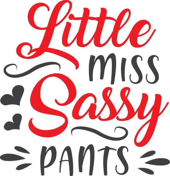 Pantalon Miss Sassy sur fond blanc. Illustration vectorielle — Image vectorielle