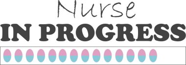 Beyaz arka planda bir hemşire var. Vektör illüstrasyonu