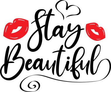 Beyaz arka planda güzel kal. Vektör illüstrasyonu