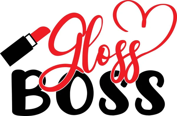 Gloss Boss en el fondo blanco. Ilustración vectorial — Vector de stock