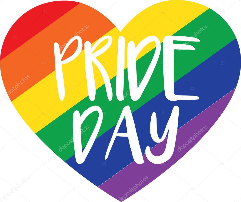 Pride day on the white background. Vector illustration