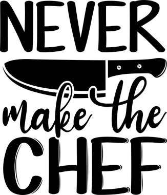 Şefi asla beyaz arka planda yapma. Vektör illüstrasyonu