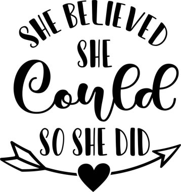 Yapabileceğine inandığı için beyaz arka planda yaptı. Vektör illüstrasyonu