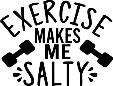 Egzersiz beni beyaz arka planda tuzlu yapıyor. Vektör illüstrasyonu