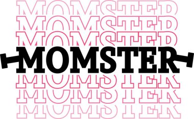 Beyaz arka planda bir anne. Vektör illüstrasyonu