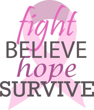 Mücadele umudu beyaz arka planda hayatta kalır. Vektör illüstrasyonu