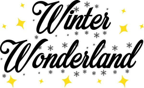 Winter Wonderland en el fondo blanco. Ilustración vectorial — Vector de stock