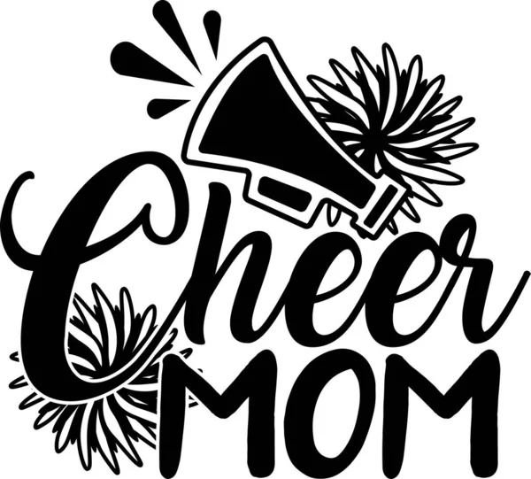 Cheer mom sullo sfondo bianco. Illustrazione vettoriale — Vettoriale Stock