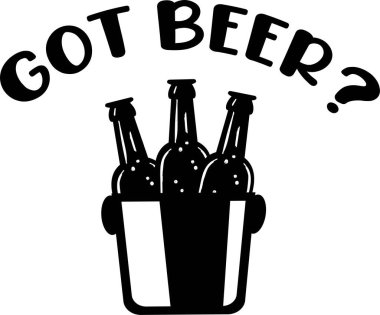 Beyaz arka planda bira var. Vektör illüstrasyonu