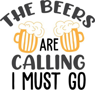 Biralar beni çağırıyor. Beyaz arka plana geçmeliyim. Vektör illüstrasyonu