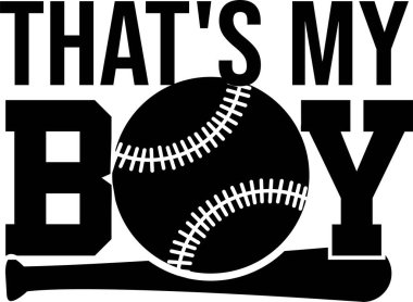 Beyaz arka plandaki benim oğlum. Vektör illüstrasyonu