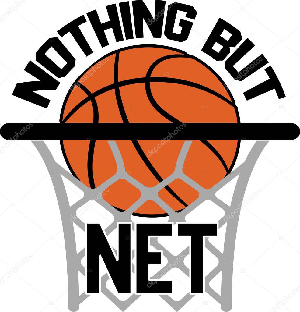 Nothing but net on the white background. Vector illustration