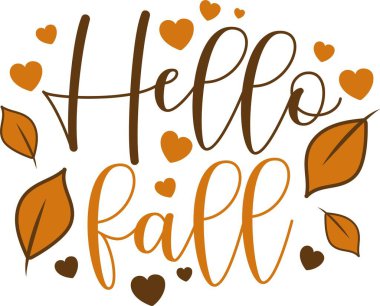 Merhaba, beyaz arka planda düşüş. Vektör illüstrasyonu