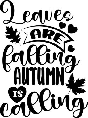 Yapraklar dökülüyor. Beyaz arka planda Autums var. Vektör illüstrasyonu