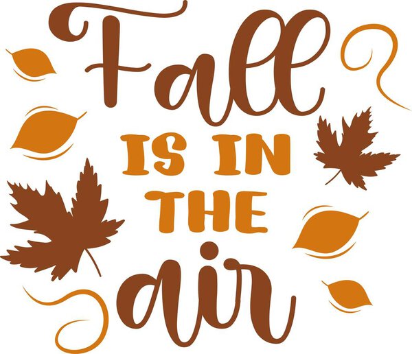 Осень в воздухе на белом фоне. Векторная иллюстрация