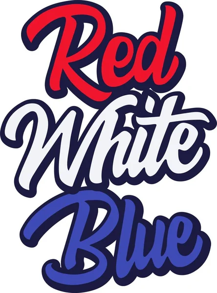 Red White Blue на белом фоне. Векторная иллюстрация — стоковый вектор