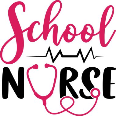 Okul HEMŞİRE logosu ilham verici alıntılar imzaladı. Hemşire diyor ve alıntı yapıyor: