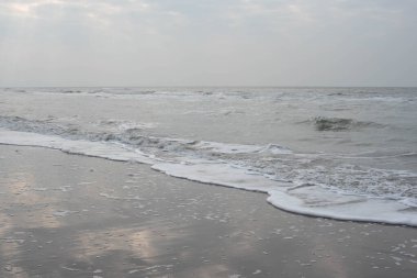 Sahilde dalgalar kuzey denizinde 